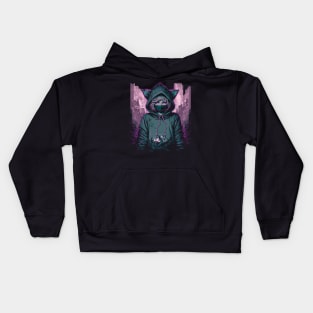 Anime hooded Catgirl silkscreen Kids Hoodie